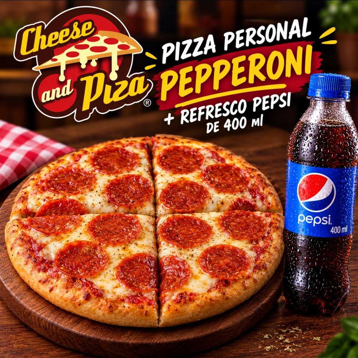 Pizza Personal + Refresco