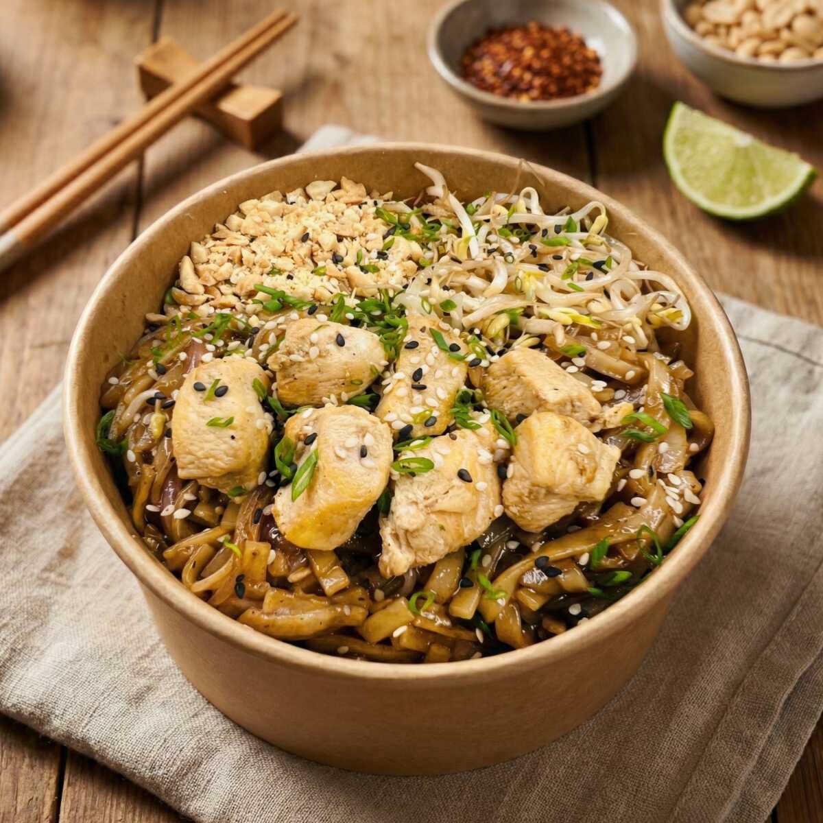 Wok Tailandés con Pollo