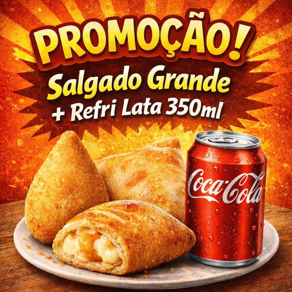 Escolha o Salgado e Refrigerante de sua Preferência