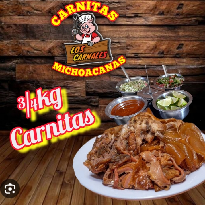 3/4 kg de Carnitas.