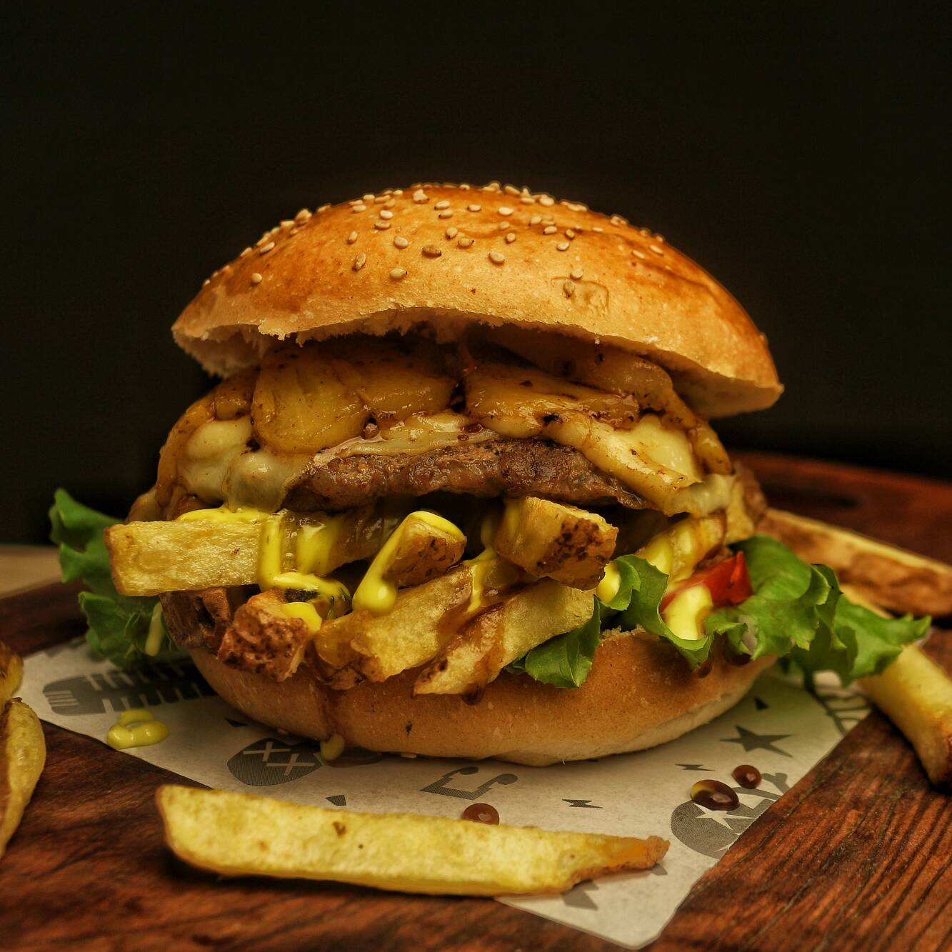 Hamburguesa Hawaiana con Carne