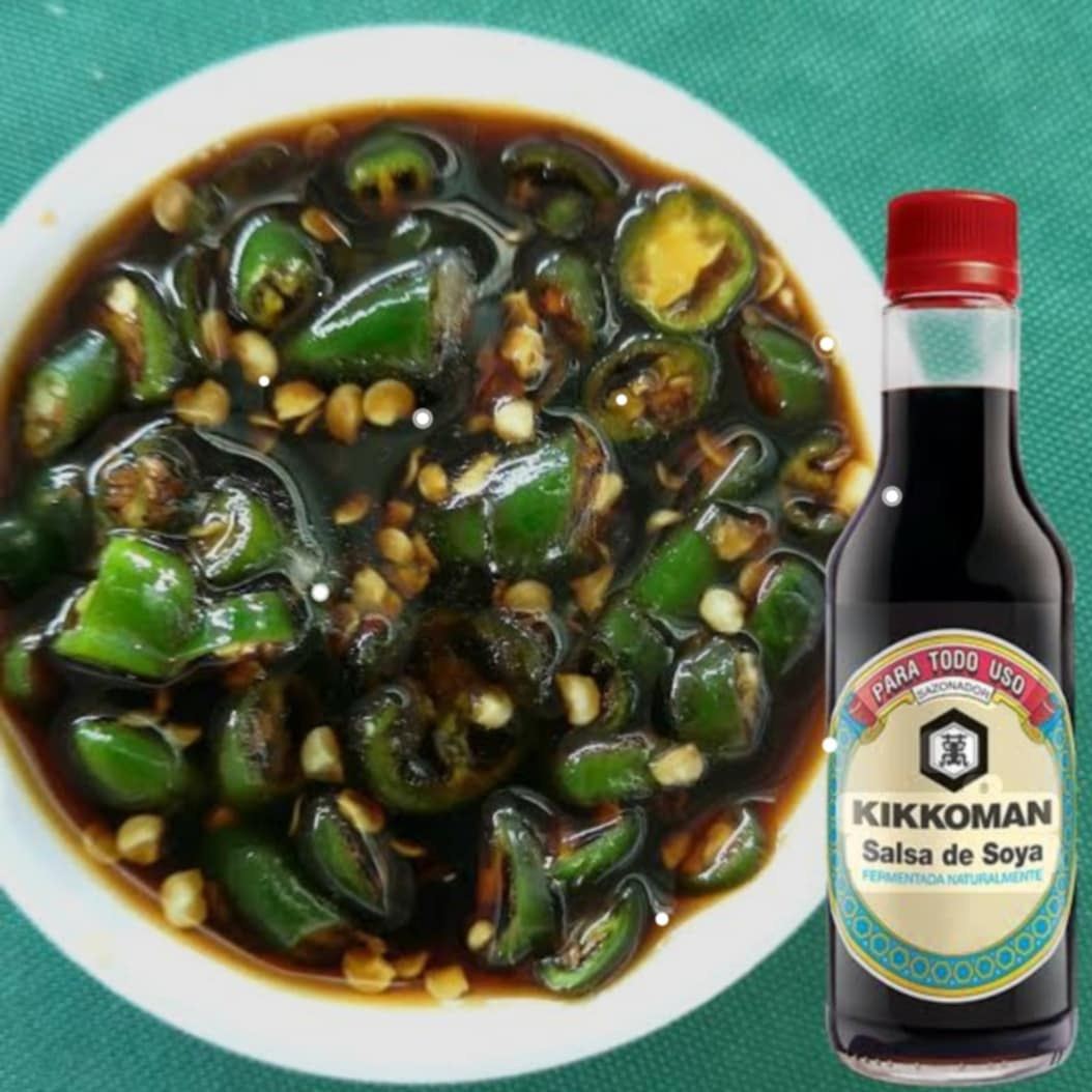 Chiles Toreados en Soya