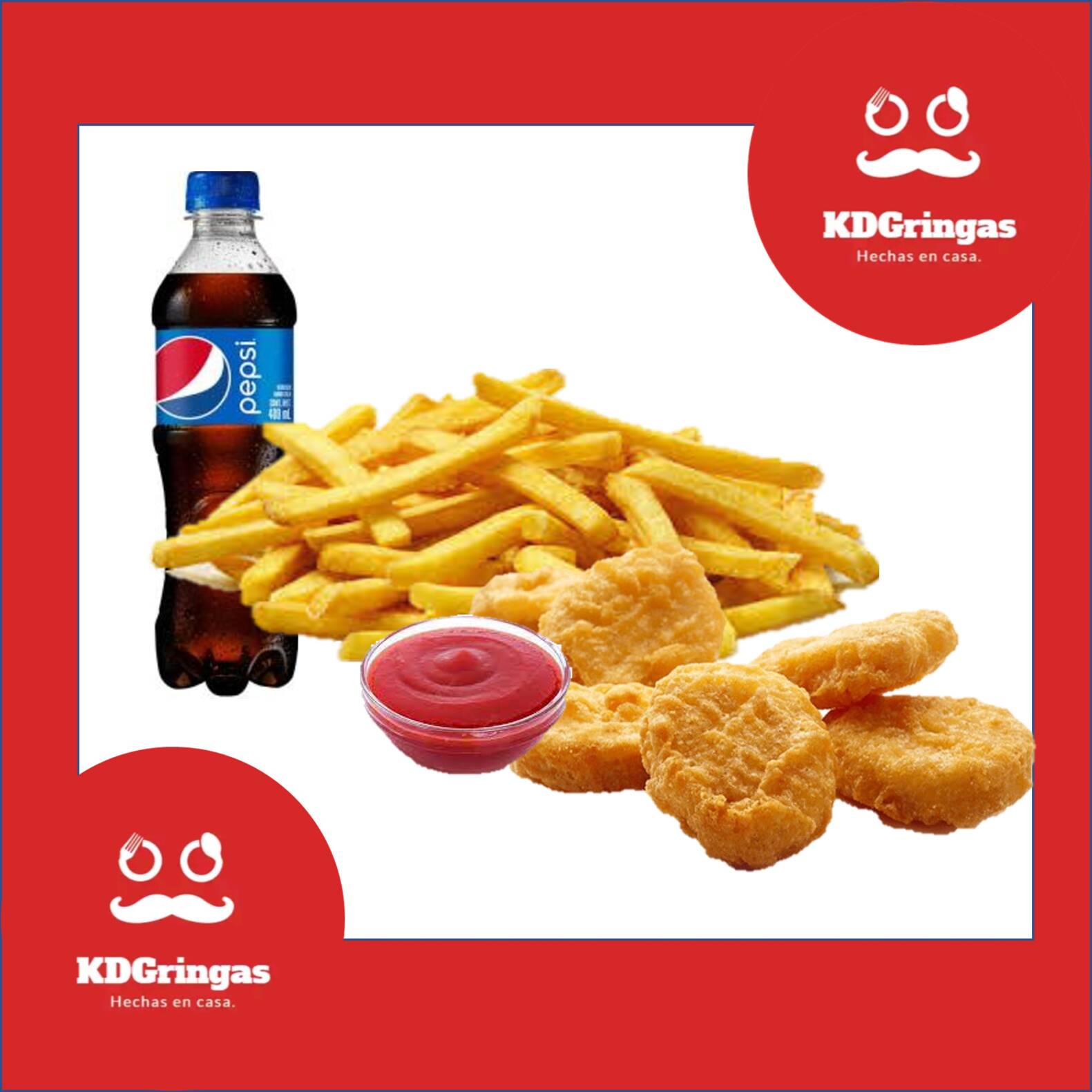 Combo-10 Nuggets Papas y Refresco