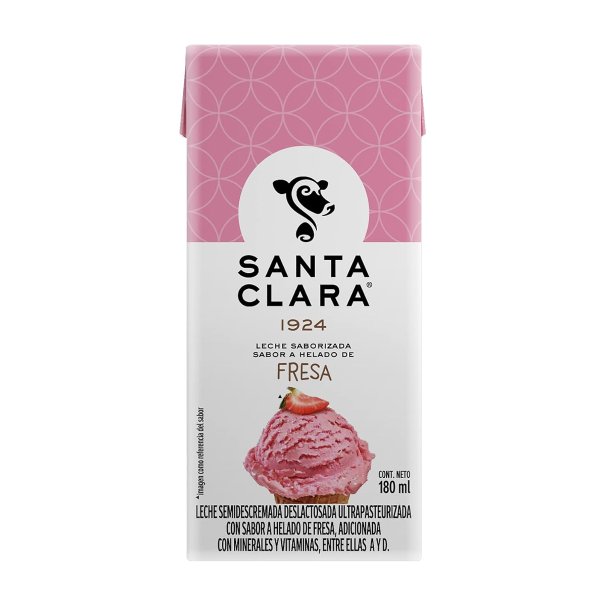 Leche Sabor Helado de Fresa Santa Clara