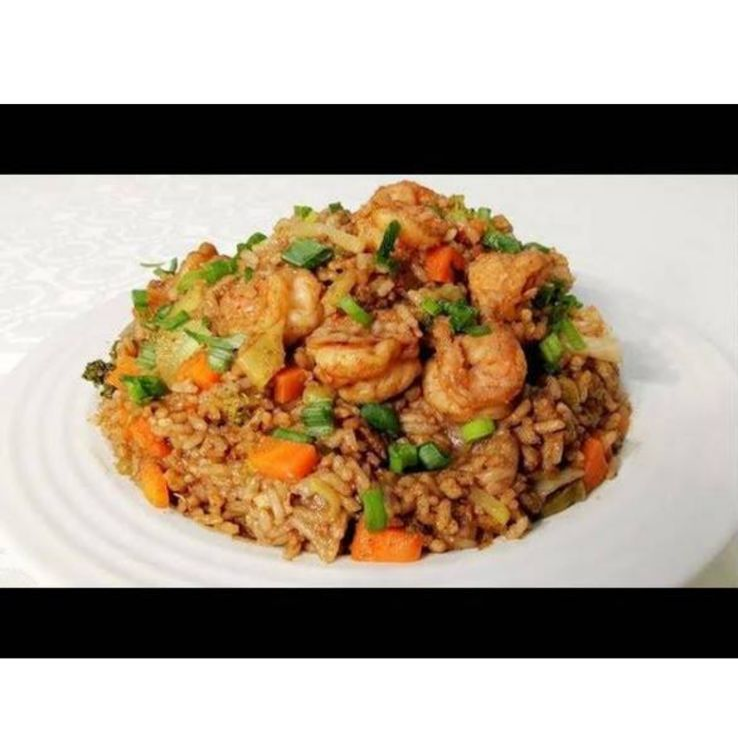 Medio Arroz con Pollo y Camarones