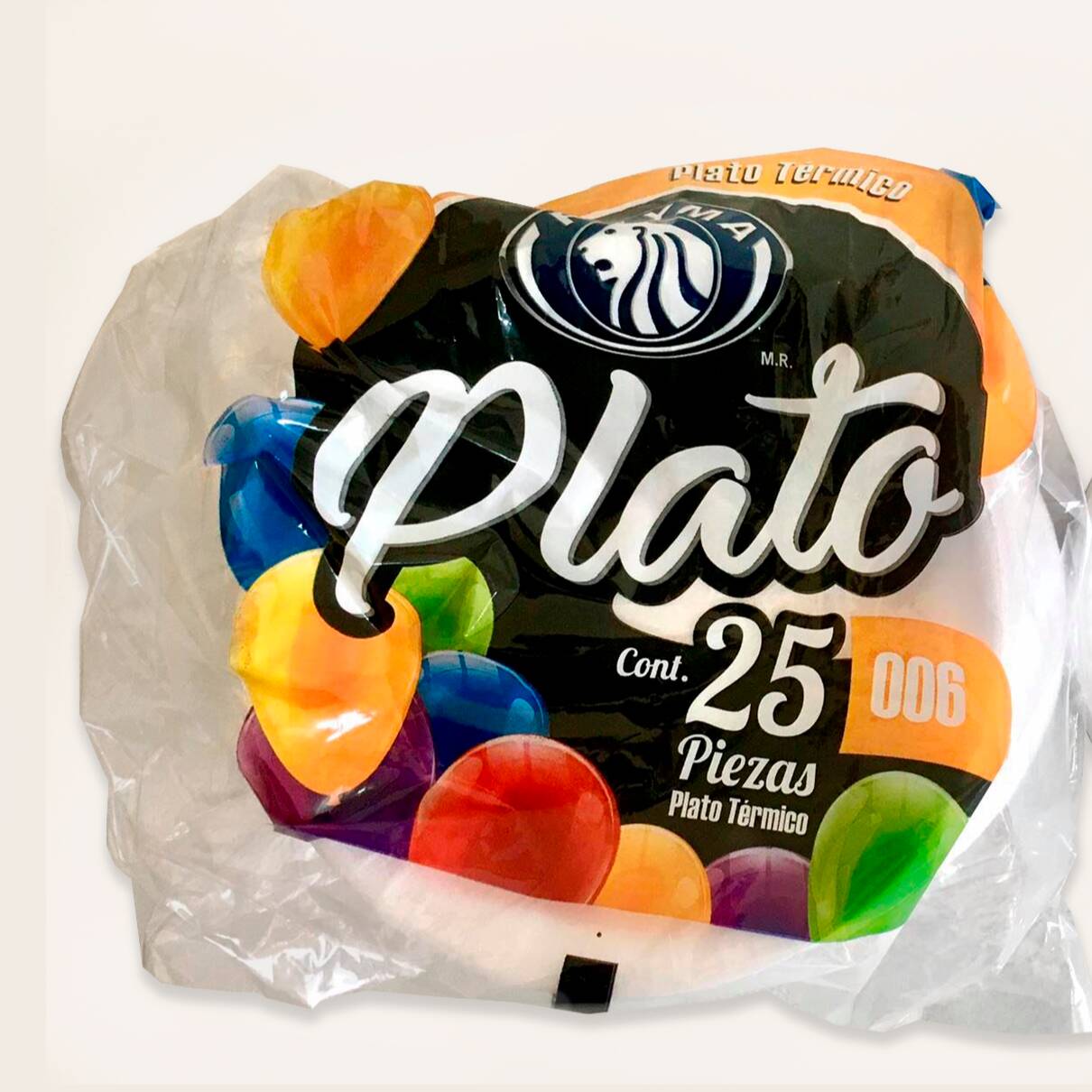 PLATO CH # 6 BLANCO C/25