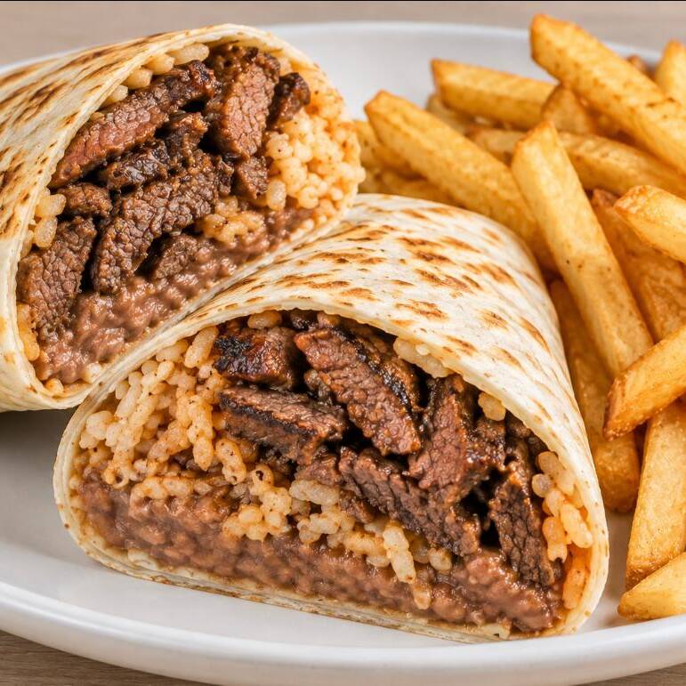 Burrito de Arrachera con Papas