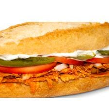 Lonche de pierna con papas