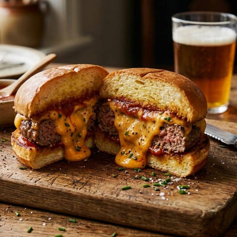 Pão, Hambuger industrial , Queijo cheddar, Molho especial