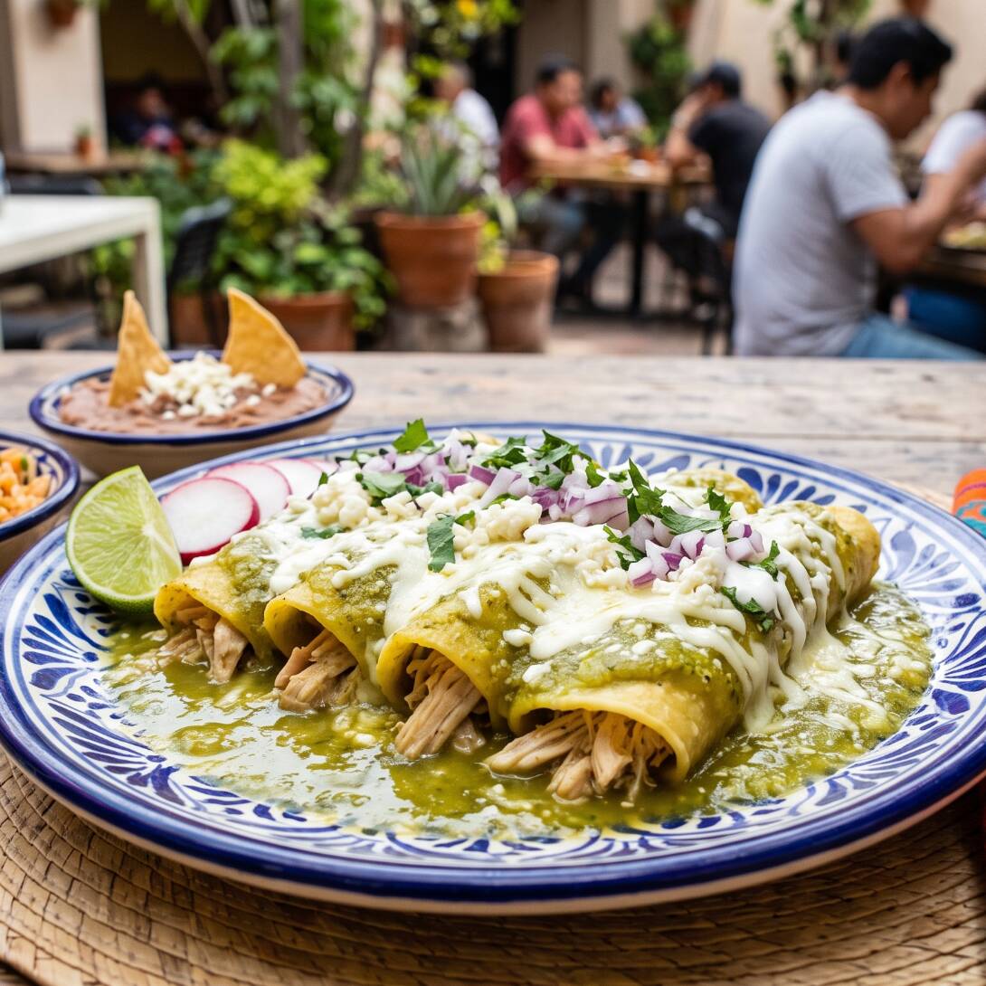 Enchiladas con Pollo 5 pza