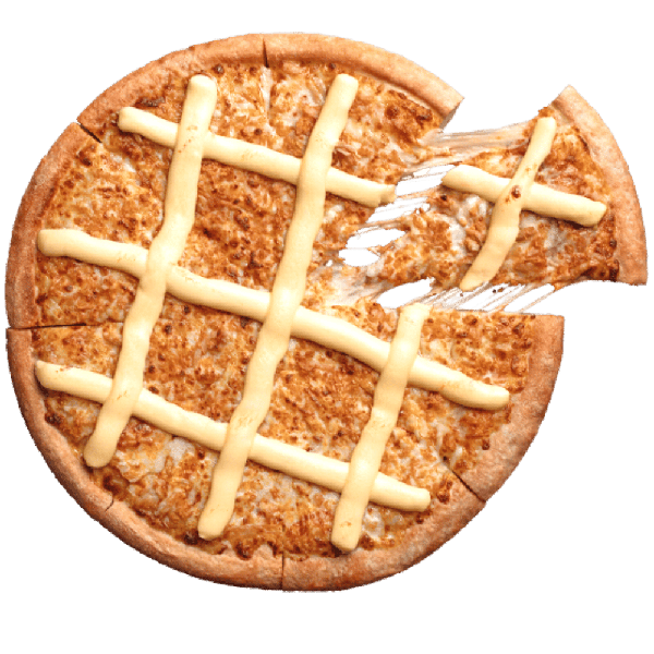 Pizza grande na massa Pan com frango desfiado, queijo Hut, requeijão cremoso e molho de tomate especial Pizza Hut