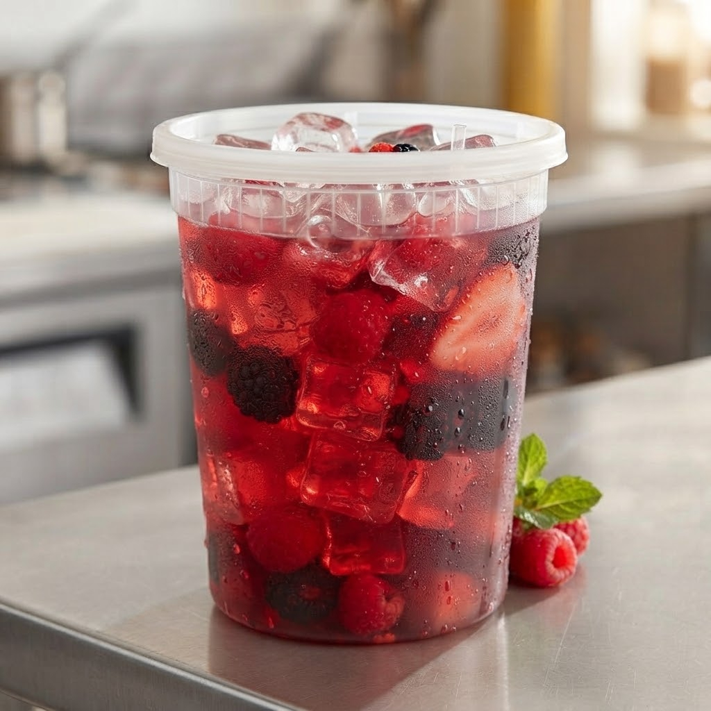 🧊 LITRO DE TÉ HELADO FRUTOS ROJOS + Hielos