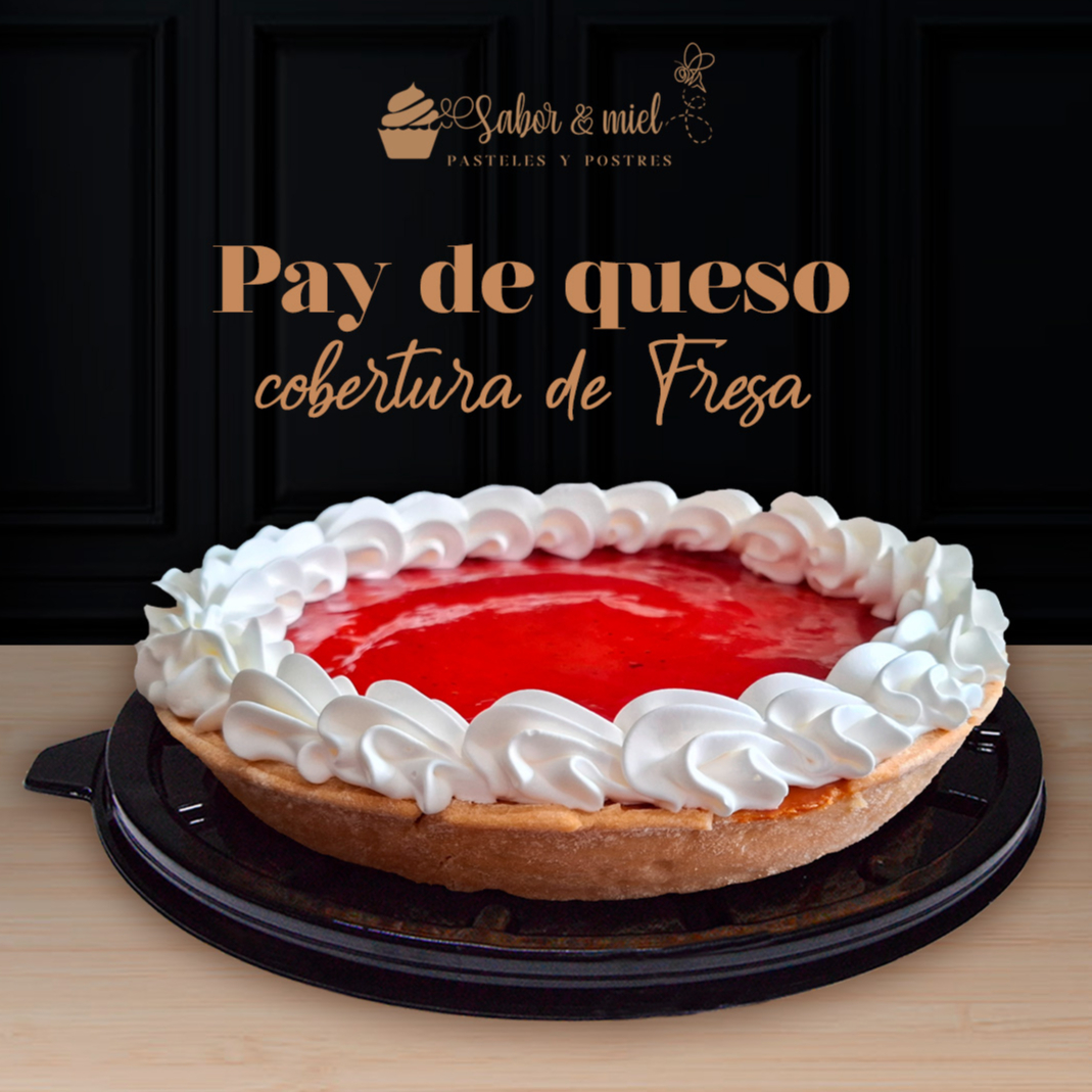 Pay de Queso Cobertura de Fresa