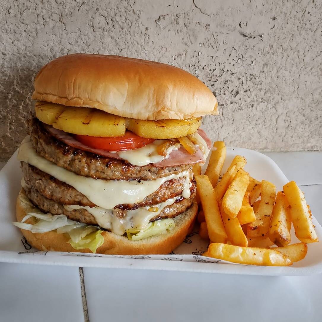 Hawaiana triple carne y queso