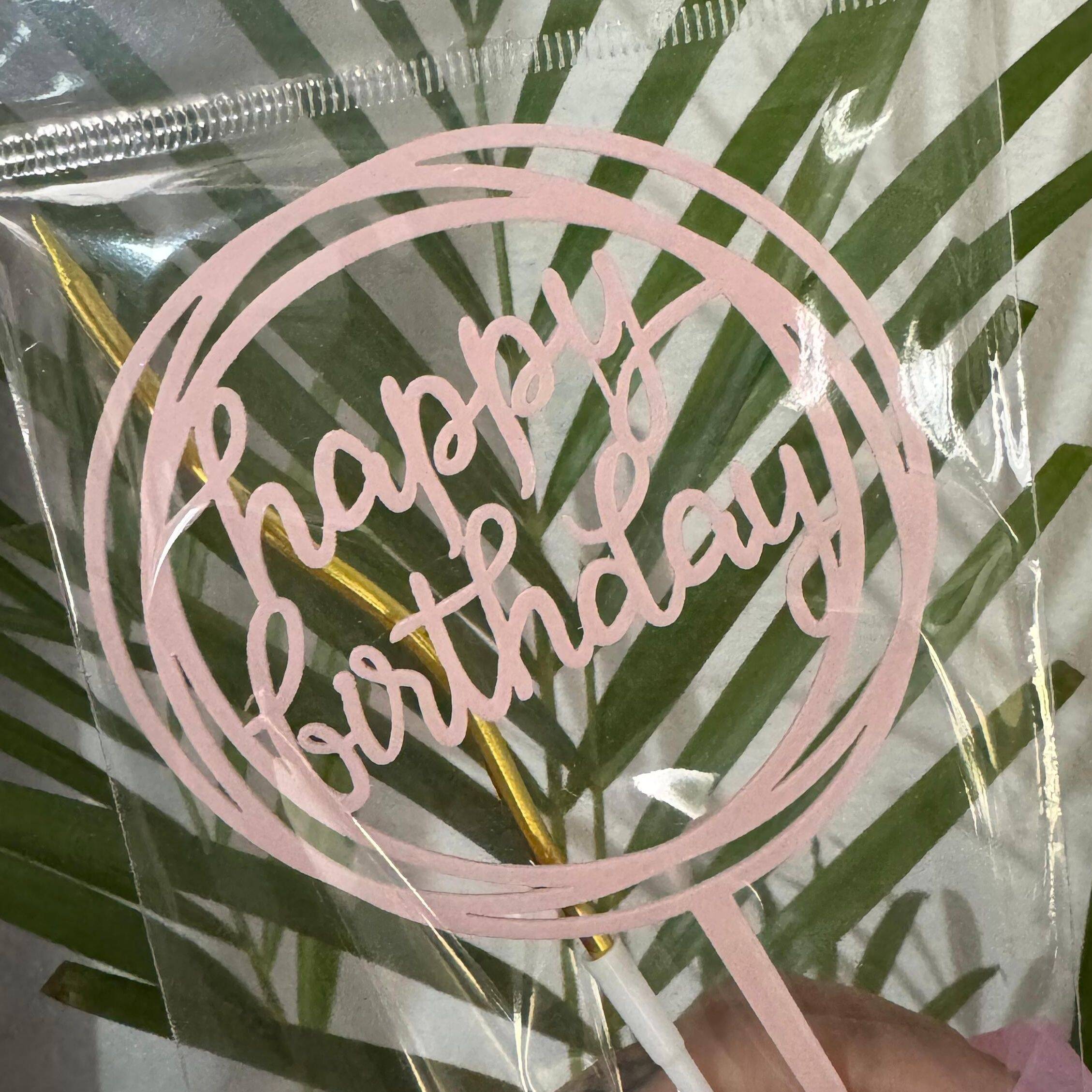 Letrero para Pastel HAPPY BIRTHDAY