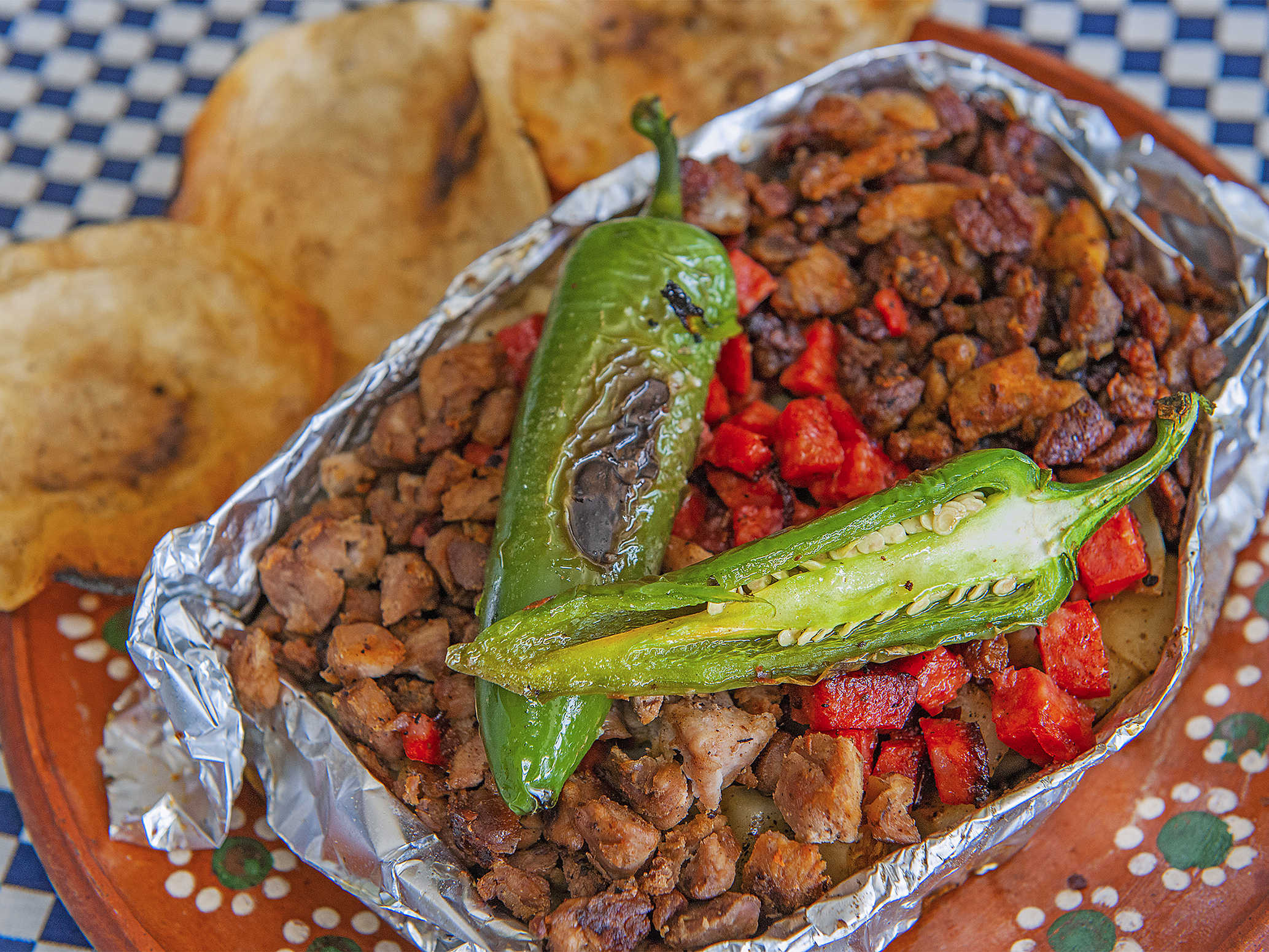 Papa con Chorizo