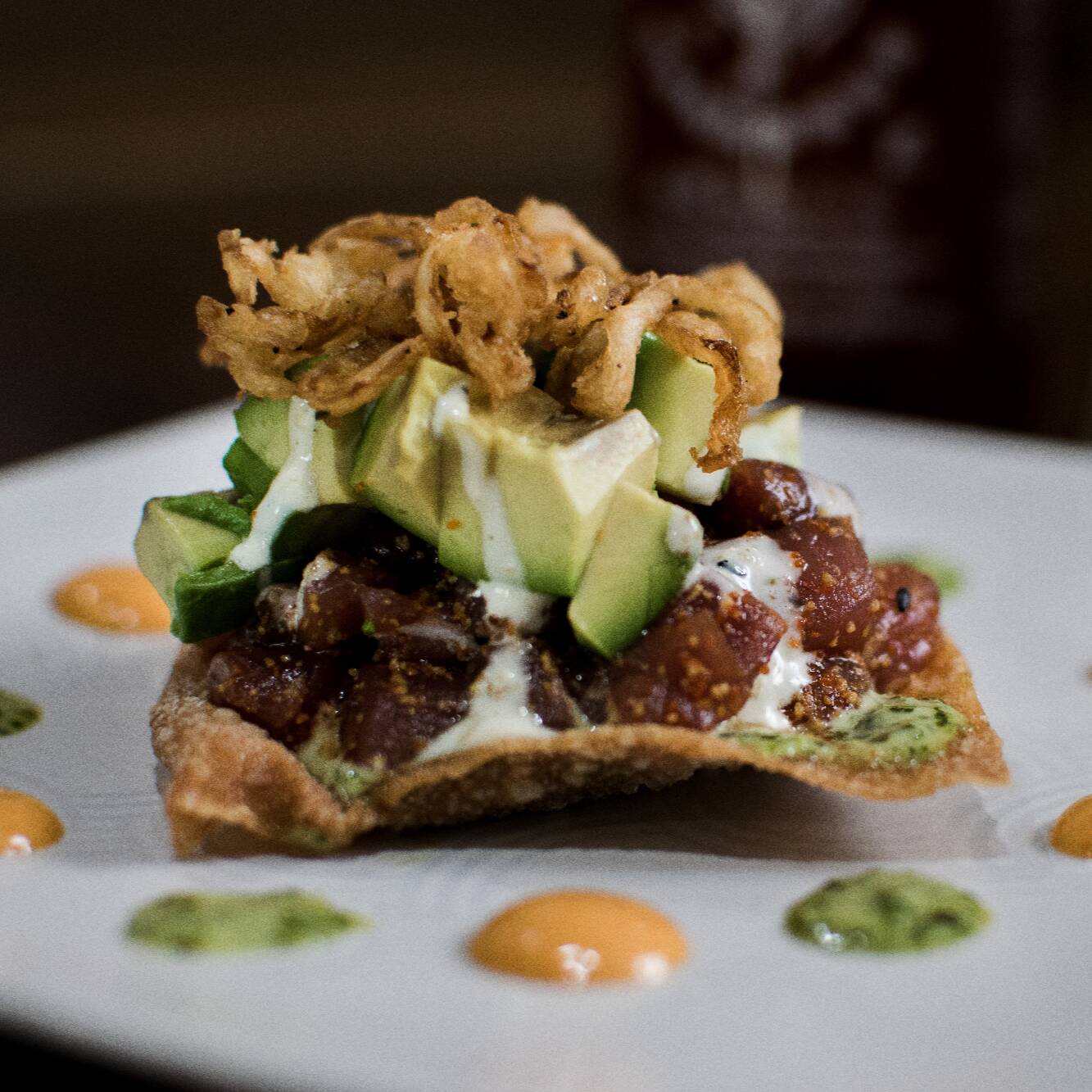 Tostada Won Ton