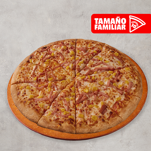 Pizza PlanA Jamón Maíz Familiar