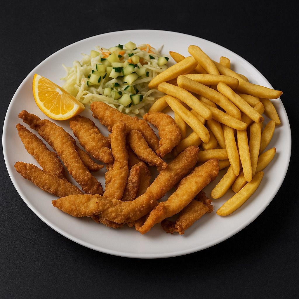 Fajitas empanizadas de pescado