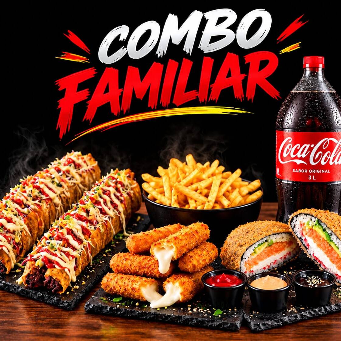 Combo # 1 Mixto con Tacos y Bebida Familiar