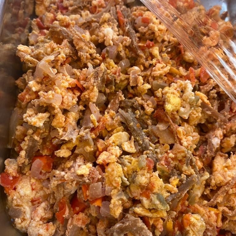 3 Tacos de Huevo con Deshebrada