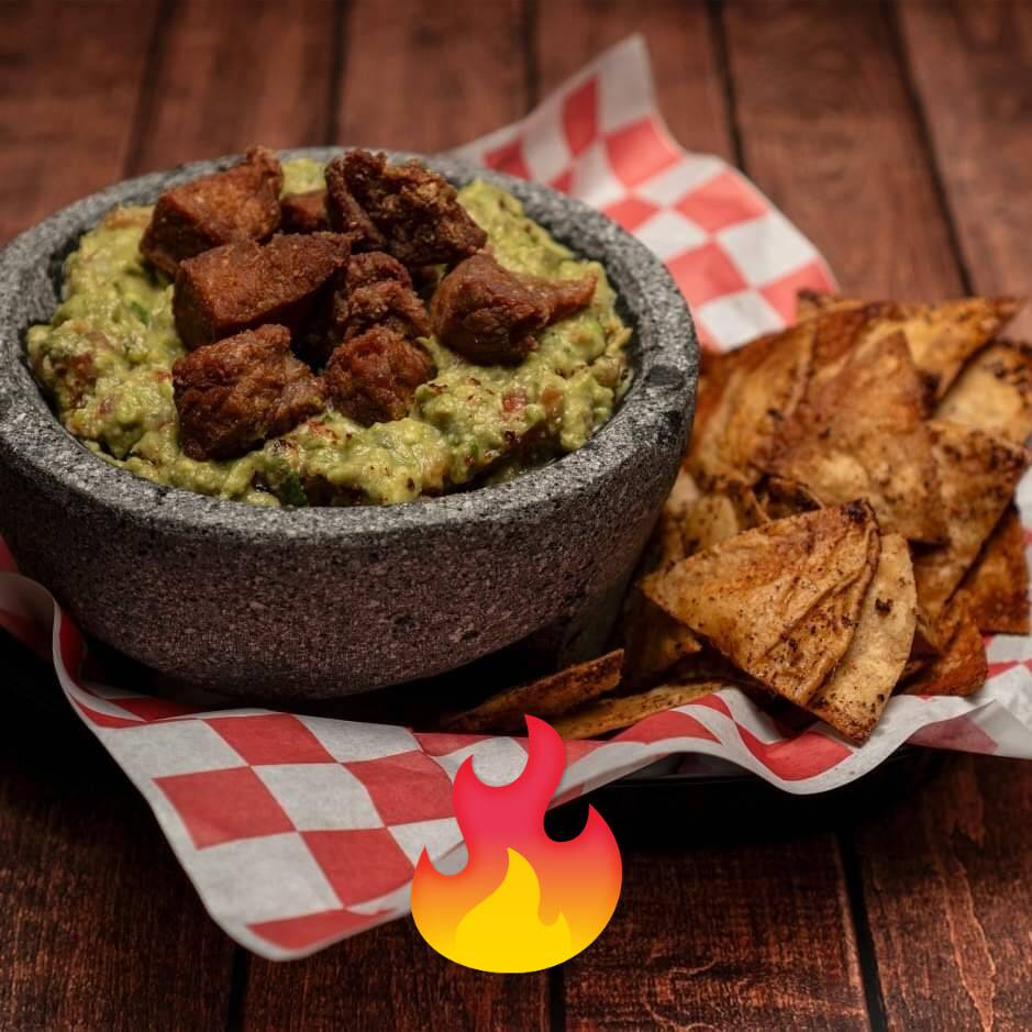 Guacamole con Chicharrón de New York