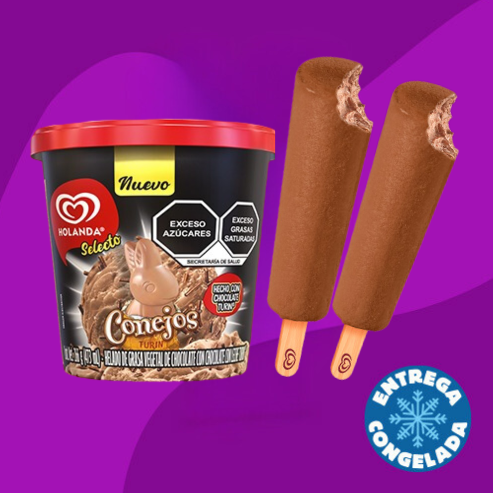 1 Micha Conejos Turín + 2 Mini Milk Chocolate