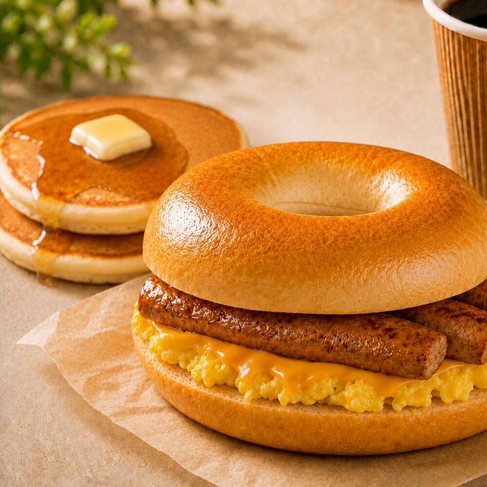 Bagel Huevo Salchicha