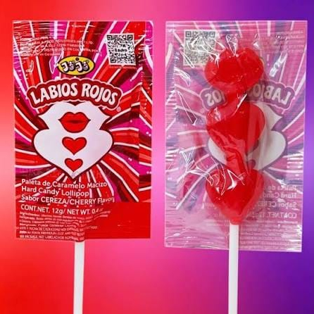 Chupeta Labios Rojos