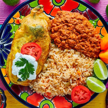 Chile relleno de queso asadero