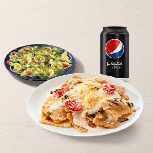 3 Coxinhas ou Meia Salada Ragazzo + Prato principal a sua escolha + Bebida.