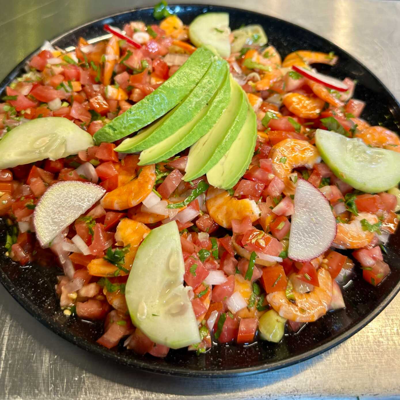 Camaron Seco en Ensalada