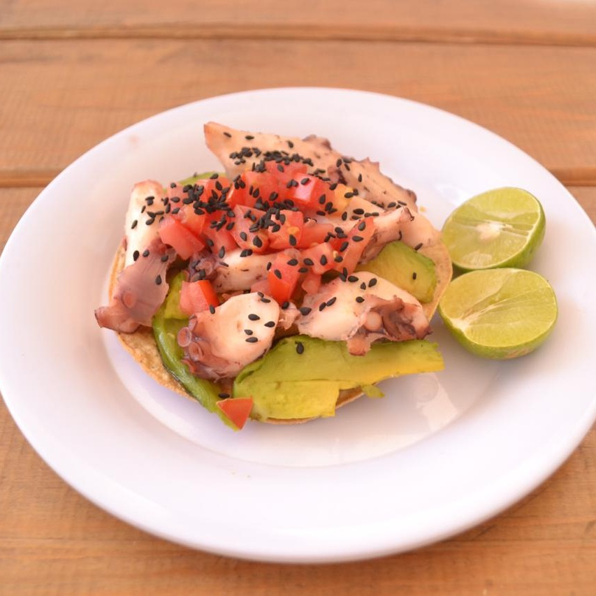 Tostada de pulpo