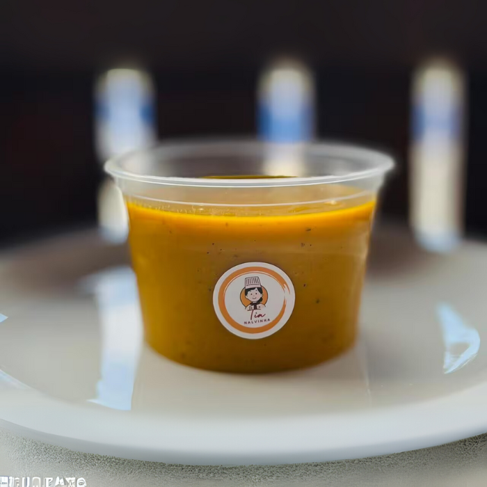 Sopa cremosa de cabotiá, feita com abóbora cabotiá cozida lentamente, temperada com um toque especial de ervas. Sua textura aveludada e sabor levemente adocicado proporcionam um aquecimento acolhedor, perfeito para os dias mais frios ou para quem deseja uma refeição leve e nutritiva.