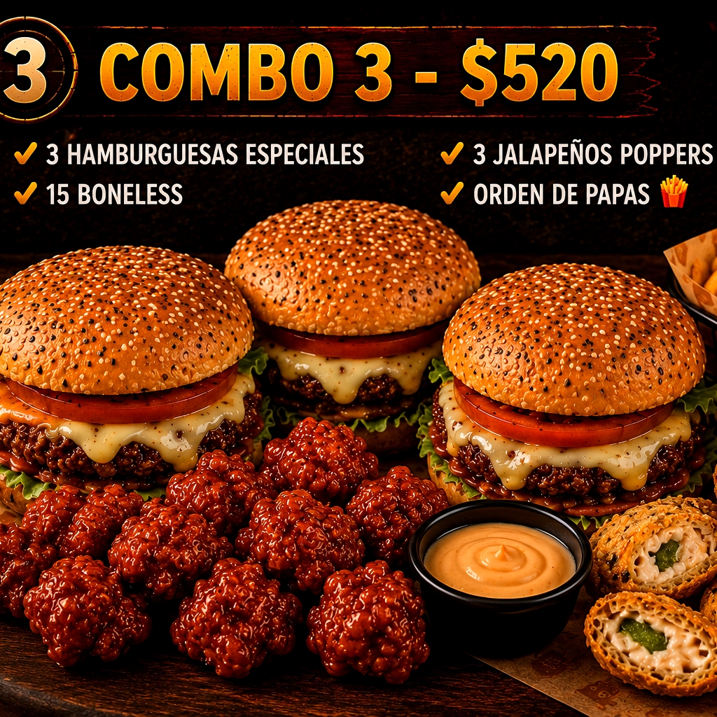 🐂 COMBO RANCH 3 CON BONNELS 🍗