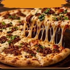 Pizza Birria con Tortilla de Harina