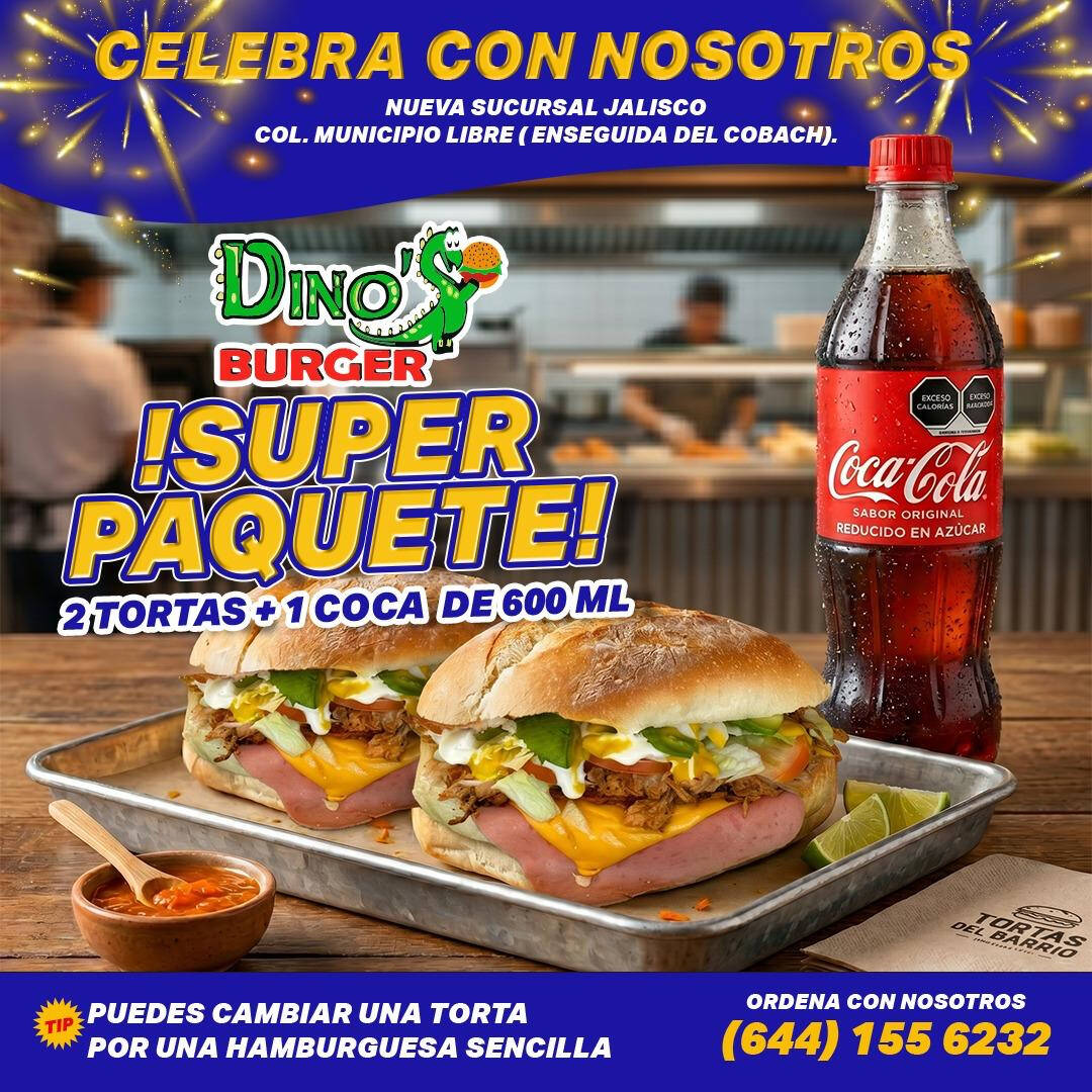 Dos tortas cubanas + una coca cola 600ml