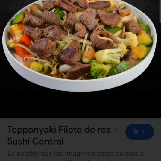 Teppanyaki de filete de res