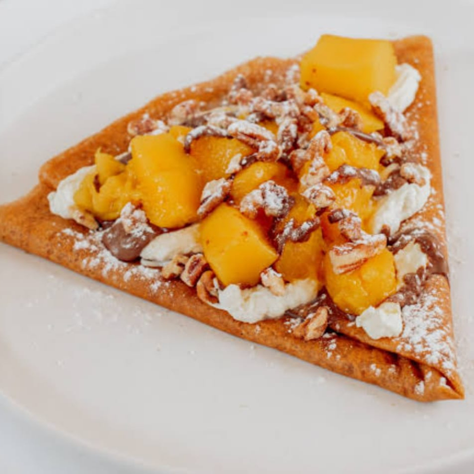 Crepa de Duraznos con Philadelphia y Nuez