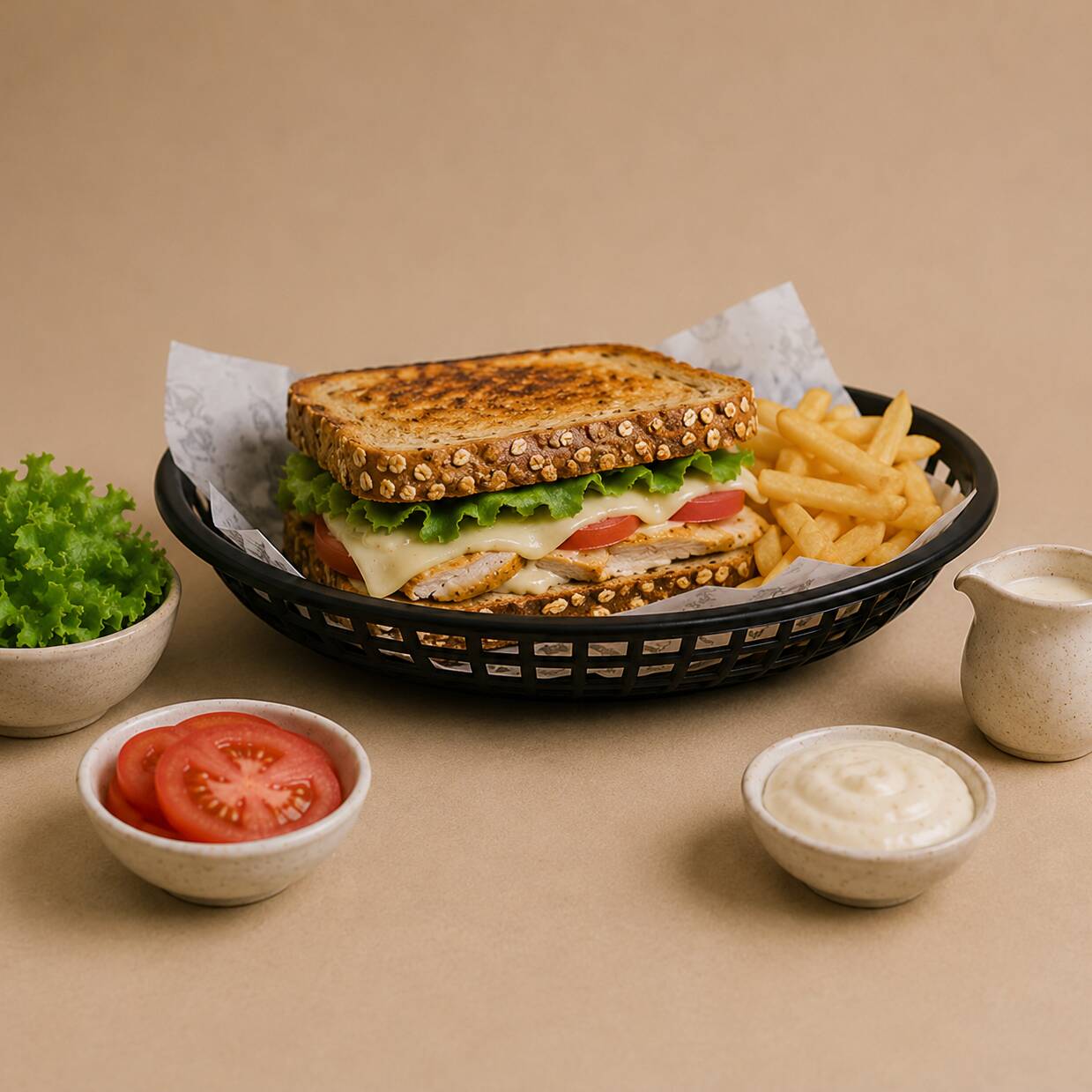 Sándwich de Pollo y Manchego