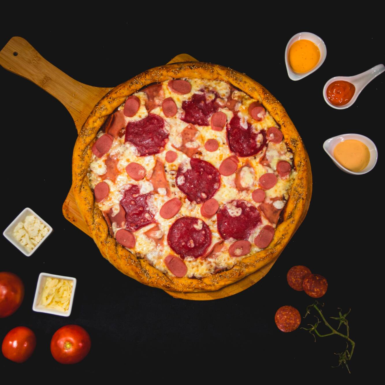 Pizza Grande Carnes Frias