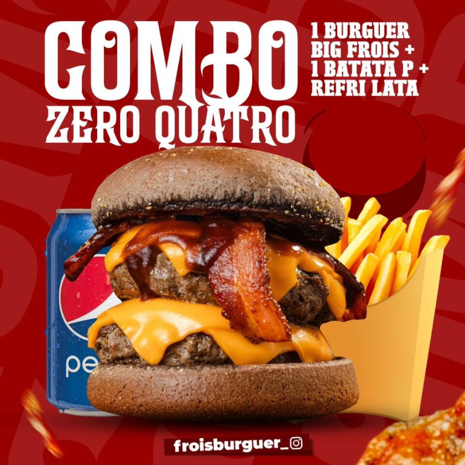 1 Big Frois, 1 Batata P, 1 Refri Lata