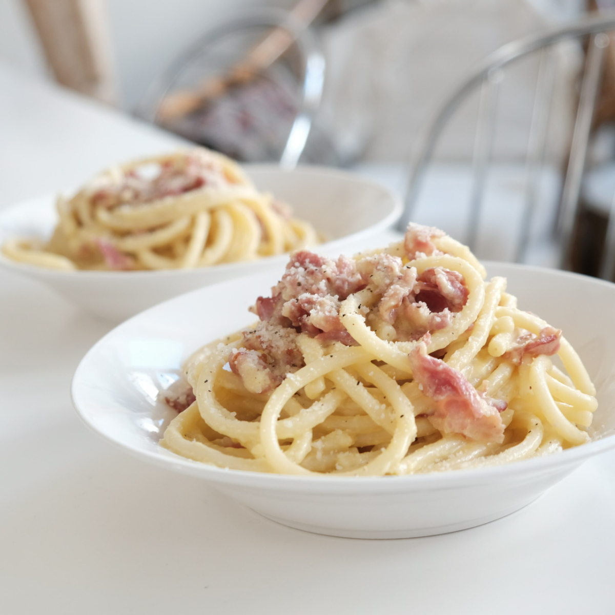 SPAGUETTI ALFREDO CON JAMÓN