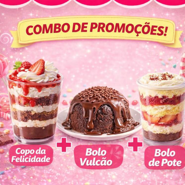 DOÇURA EM TRIPLO O combo perfeito para adoçar seu dia! Uma combinação caprichada preparados com muito carinho, recheio generoso e sabor que conquista na primeira colherada. 👉 Sabores à escolha: • 🍫 Chocolatudo – intenso, cremoso e apaixonante • 🤍🍫 Ninho com Chocolate – equilíbrio perfeito entre doce e cremosidade • 🤍🍫 Ninho com Nutella – clássico irresistível que todo mundo ama • 🍓🤍 Geleia de Morango – morango artesanal com ninho, leve e delicioso