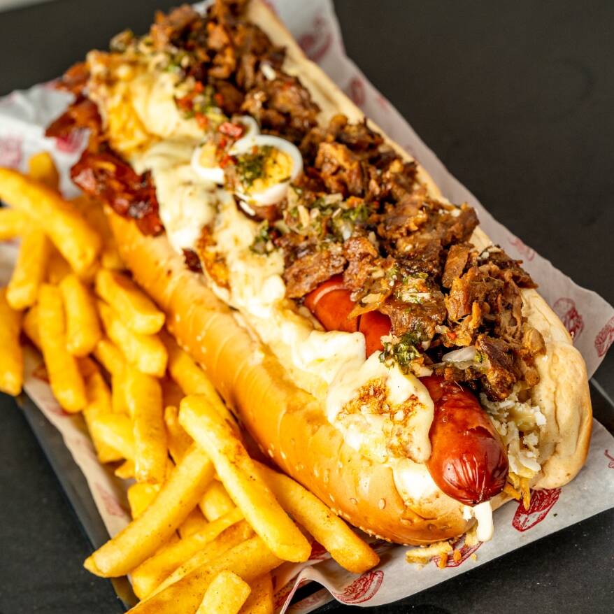 Perro clasico de carne