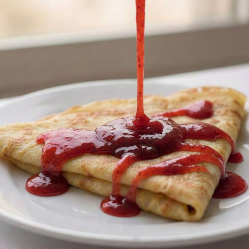 Crepa Sencilla de Mermelada de Fresa
