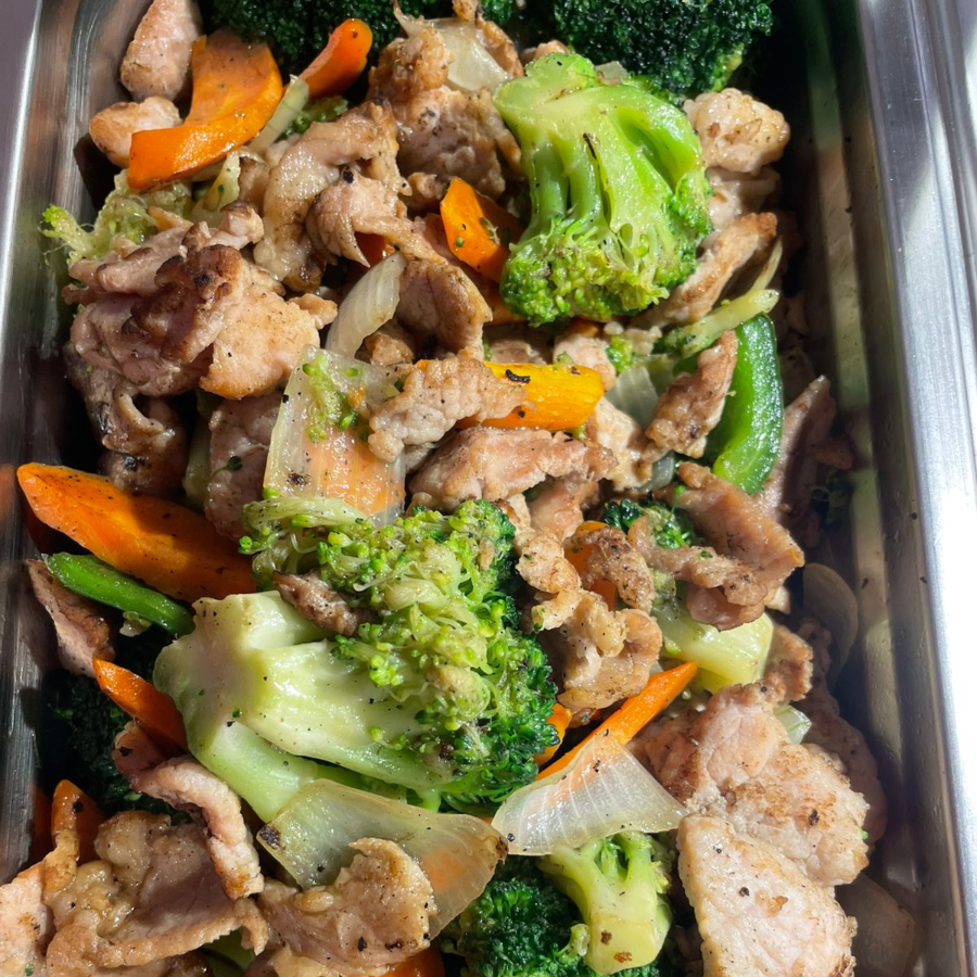 puerco con brocoli
