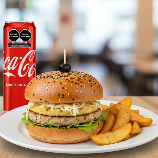 COMBO BURGER DE POLLO HAWAIANA