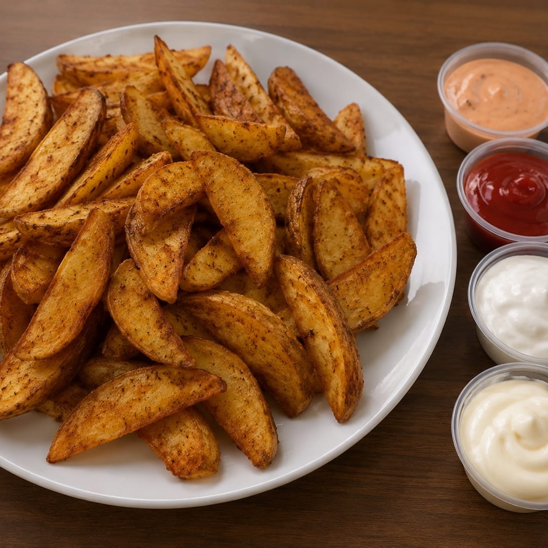 Papas gajo más aderezo ranch
