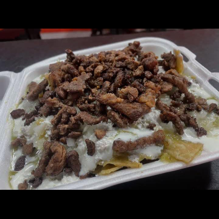 Chilaquiles Verdes De Asada Sirloin